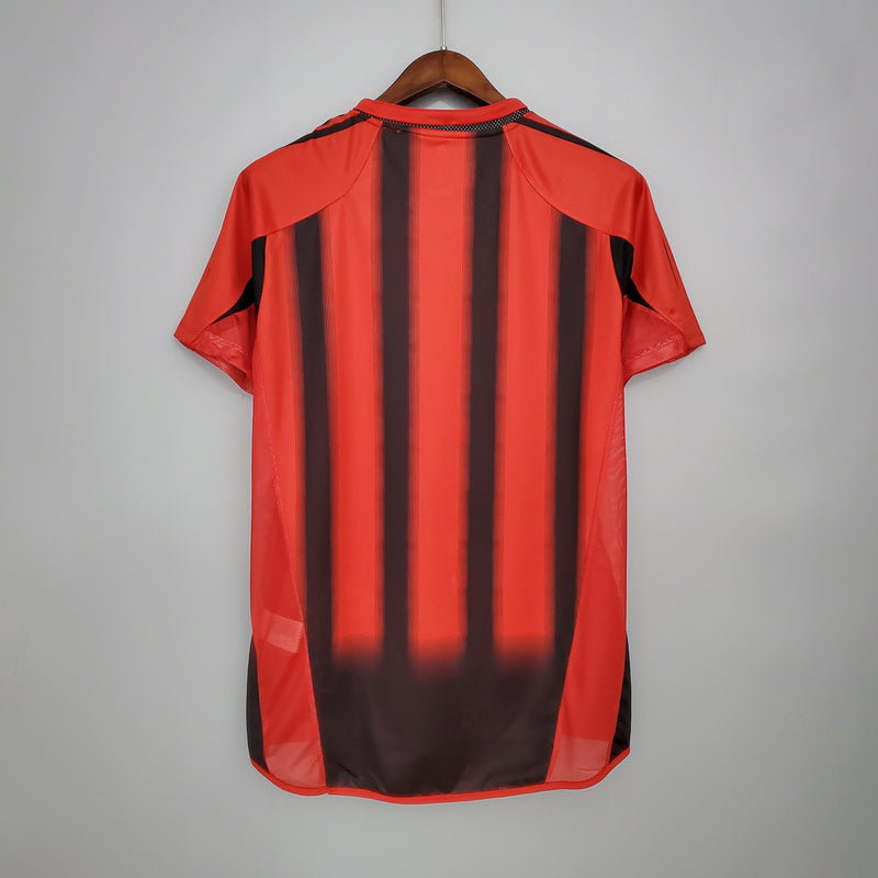 Camisa Milan Retrô 2004-2005 Vermelha e Preta - Adidas