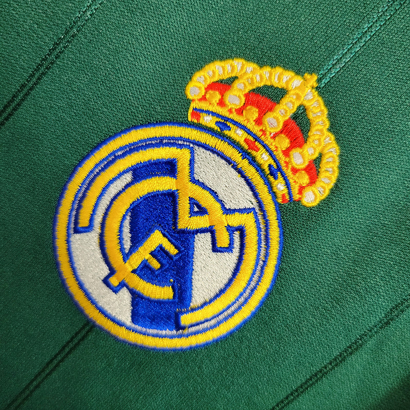 Camisa Real Madrid Manga Longa Retrô 12/13 - Verde