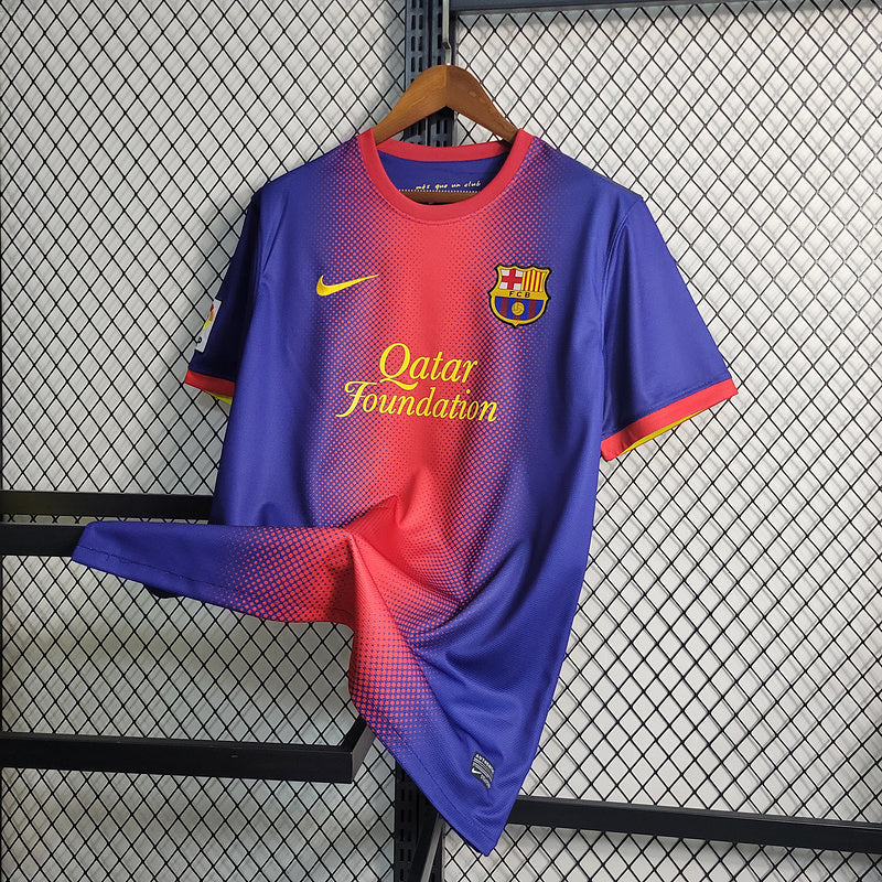 Camisa Barcelona Retrô 2012/2013 Azul e Grená - Nike
