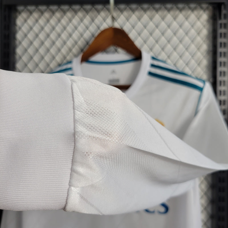 Camisa Real Madrid Manga Longa Retrô 17/18  Home