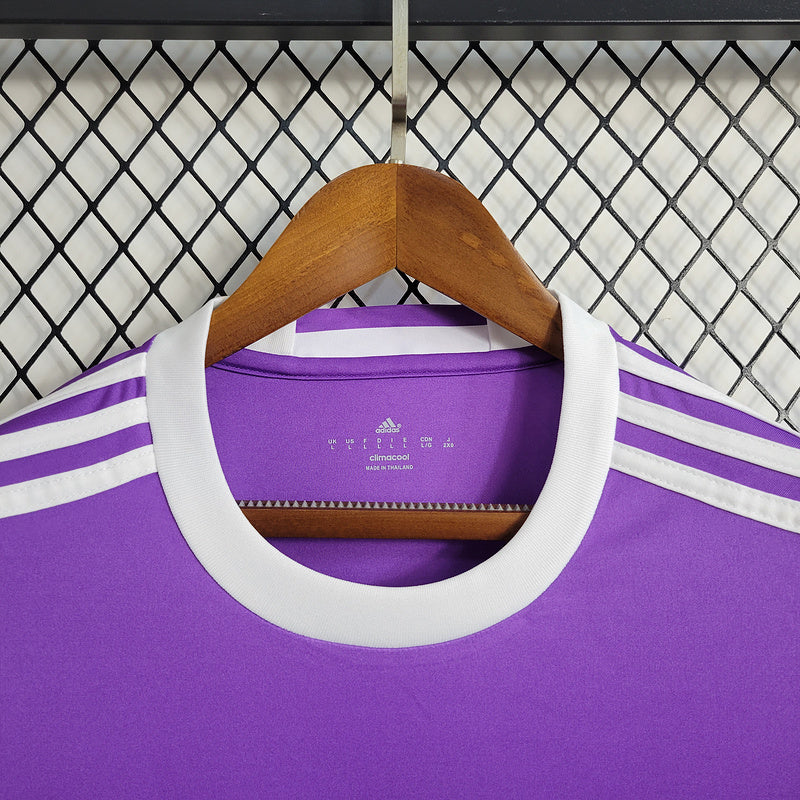 Camisa Real Madrid Manga Longa Retrô 17/18 - Roxo