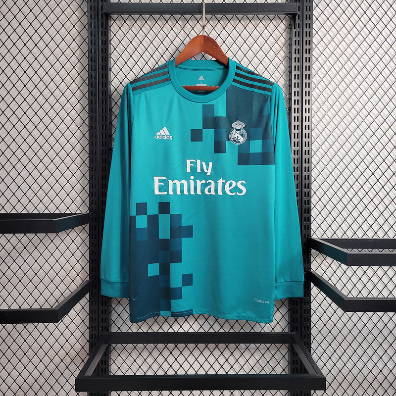Camisa Real Madrid Manga Longa Retrô 17/18 Away