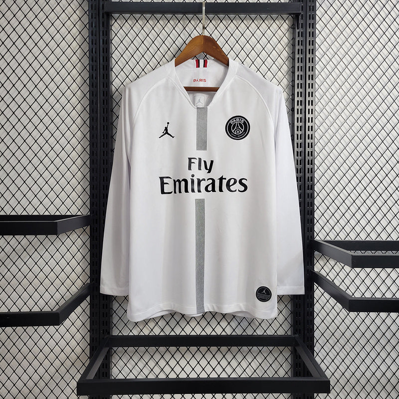 Camisa PSG Manga Longa Retrô 18/19 - Branco