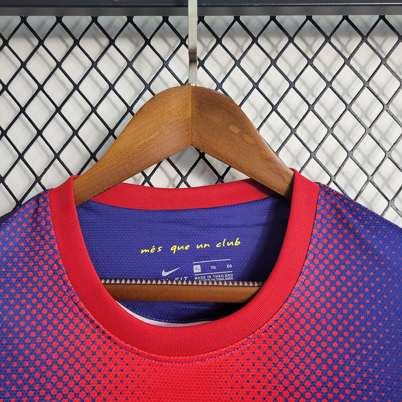 Camisa Barcelona Retrô 2012/2013 Azul e Grená - Nike