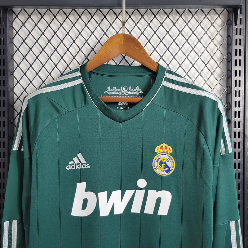 Camisa Real Madrid Manga Longa Retrô 12/13 - Verde