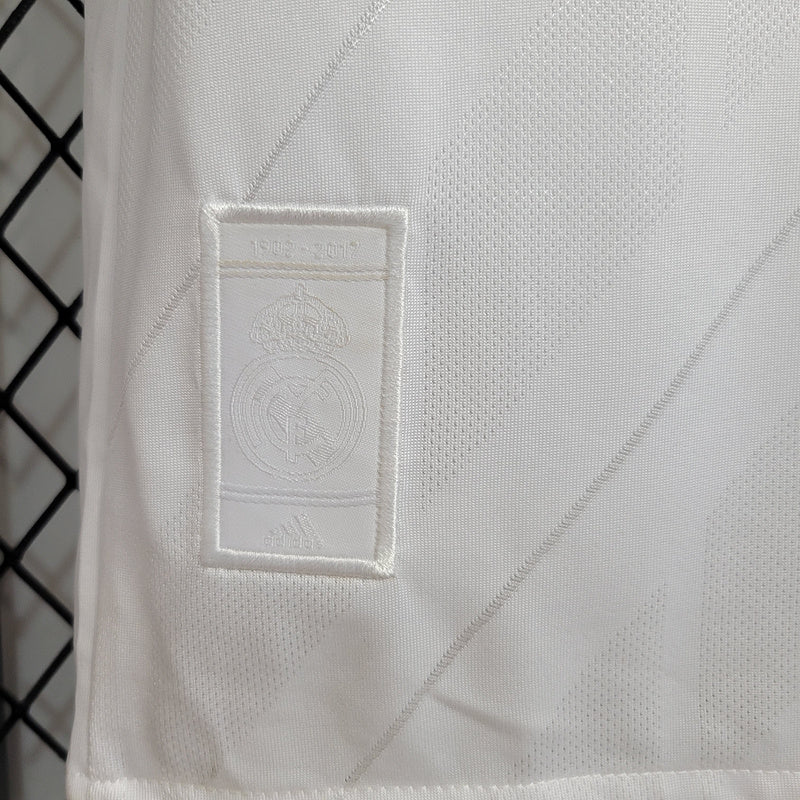 Camisa Real Madrid Manga Longa Retrô 17/18  Home