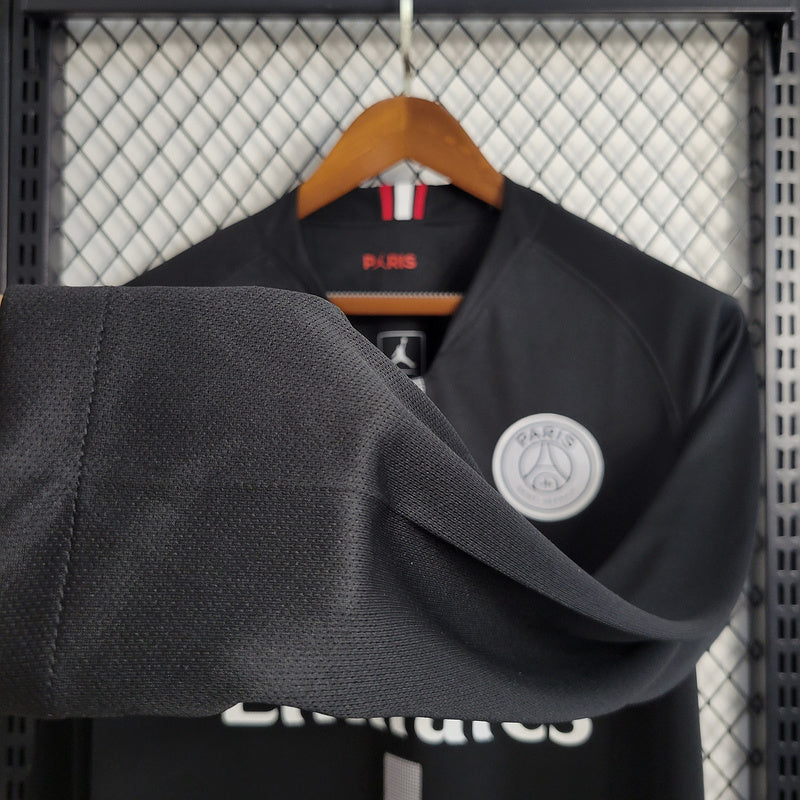 Camisa PSG Manga Longa Retrô 18/19 Away - Preto