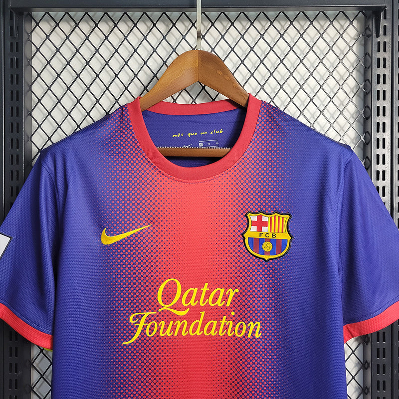 Camisa Barcelona Retrô 2012/2013 Azul e Grená - Nike