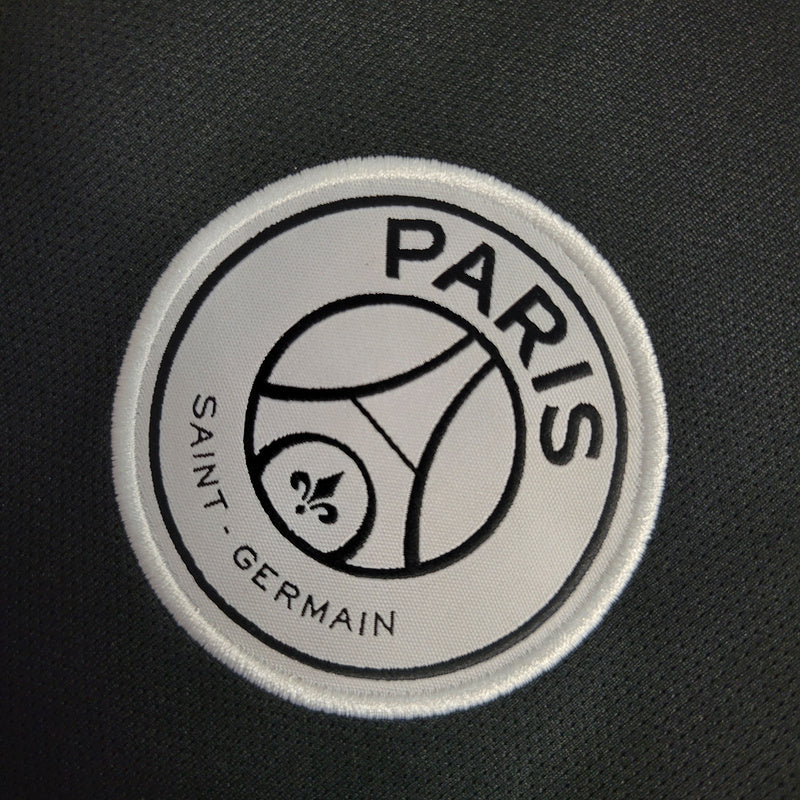 Camisa PSG Manga Longa Retrô 18/19 Away - Preto
