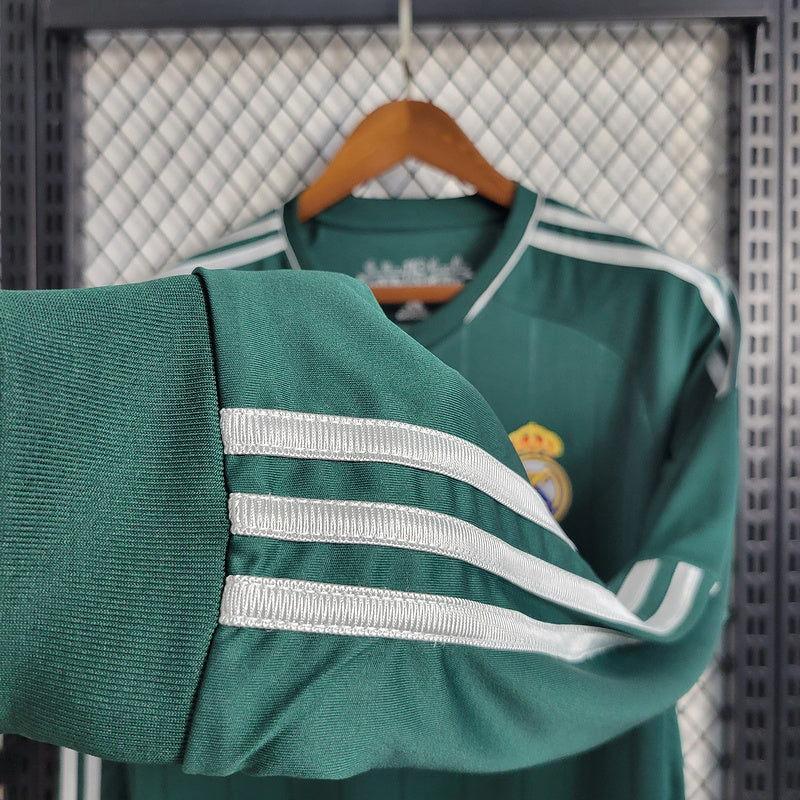 Camisa Real Madrid Manga Longa Retrô 12/13 - Verde
